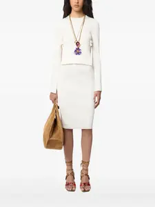 Юбка-карандаш в рубчик Nina Ricci, белый