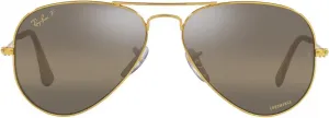 Женские поляризованные солнцезащитные очки Ray-Ban RB3025 Classic, цвет Legend Gold/Polarized Clear Gradient Dark Brown, размер 62 мм (США), brown