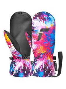 Reusch Варежки Carter R-TEX XT Junior Mitten, цвет 7500 черный/мультикол, снежно-белый