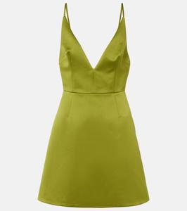 Мини-платье Vero satin Emilia Wickstead, Olive Green