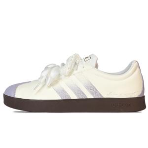 Adidas Кроссовки для скейтбординга VL COURT 2.0, износостойкие, низкие, унисекс, бежево-фиолетовые