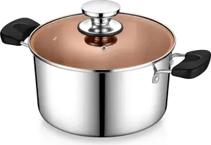 Кастрюля 22 см - 3-слойная нержавеющая сталь - подходит для всех источников тепла - 1 шт. - 22 см Markenlos