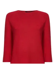 Свитер с вырезом-лодочкой и рукавами реглан Weekend Max Mara, красный