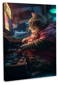 Картина на холсте Hustling Sharks Level Up, синий