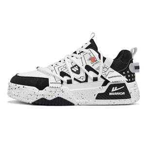 Износостойкие, легкие, увеличивающие рост, низкие мужские кроссовки для скейтбординга WARRIOR, Beige/Dark Blue/Gray