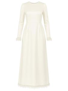 Fashionshowcase Вечернее платье 'Feather Grace' в белом цвете