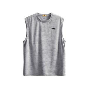 Футболка-майка Unisex Crew Neck Moderate Straight Fit Jeep, светло-серый