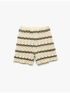 Бежевые полосатые шорты KOTON