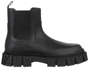 Ботинки Fendi Leather Ankle Boot 'Black', черный