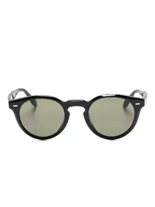 Солнцезащитные очки N07 в круглой оправе Oliver Peoples, черный