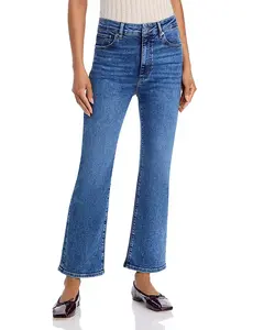 Джинсы с высокой посадкой и расклешенными штанинами в стиле «Love» Frame, синий