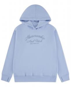 Детская толстовка с капюшоном и логотипом abercrombie kids, Blue