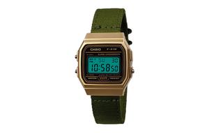 CASIO Мужские часы Retrofit Series с кварцевым механизмом и нейлоновым ремешком, черный циферблат