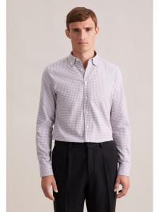 Тонкая фланелевая рубашка серого цвета Seidensticker