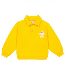 Хлопковый свитер с принтом морских коньков The Animals Observatory, желтый