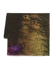 Шерстяной шарф с абстрактным принтом YAVI, коричневый