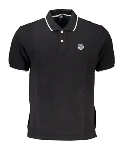 Черная рубашка-поло с короткими рукавами North Sails, черный