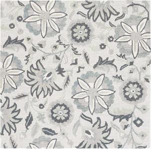 Ковер SAFAVIEH, 183 x 183 см, Blossom Collection, Ivory & Blue, ручной работы цветочный из шерсти, идеален для помещений с высокой проходимостью в гостиной, спальне (BLM175A)