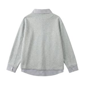 Рубашка Unisex Lapel Moderate Mock Two Piece HUANQIU, черный