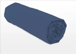 Простыня на резинке - 90 x 190 + 30 см - 100% хлопок - синий LOVELY HOME