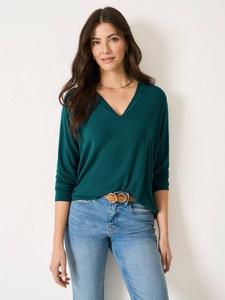 Майка с V-образным вырезом и длинными рукавами из джерси Modal Crew Clothing