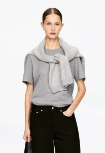 Футболка с фирменным принтом Arket, Grey Melange