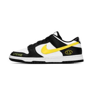 Nike Кроссовки для скейтбординга Dunk SB Yellow Ghost с амортизацией, износостойкие, низкие, унисекс, черно-белые