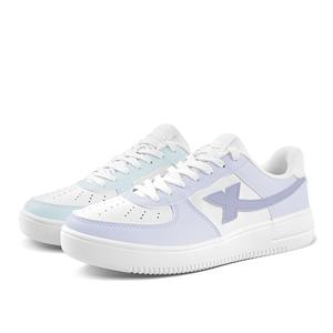 XTEP Кроссовки Air Force One с противоскользящим износостойким низким верхом для скейтборда унисекс фиолетово-синие непарные