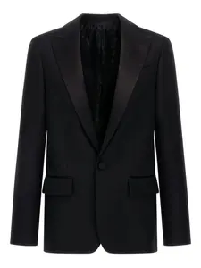 Пиджак с атласными лацканами Roberto Cavalli, черный