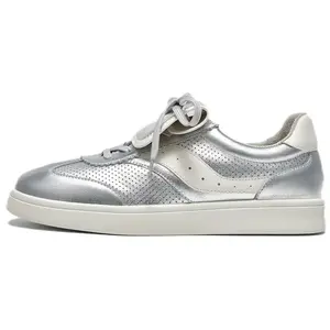 Легкие дышащие нескользящие низкие кроссовки для скейтбординга Lemonade для женщин SKAP, Silver/Ecru