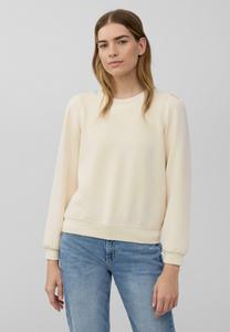 Толстовка s.Oliver MIT PUFFÄRMELN, Helles Sand/Off-White