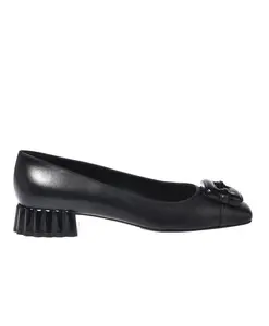 Черные кожаные туфли-лодочки Baldinini, черный