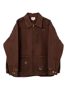 Куртка-рубашка Boro с эффектом потертости KAMIYA, коричневый