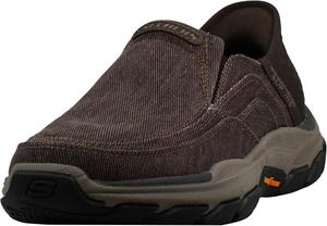 Мужские лоферы Skechers Respected Holmgren без застежек, коричневый