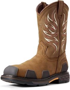 Мужские ботинки ARIAT OverDrive с широкой квадратной ноской и композитным носком, Alamo Brown