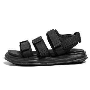 Пляжные шлепанцы мужские черно-белые SHUPATE