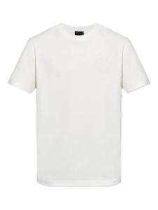 Футболка из хлопка с тисненым логотипом Moncler, белый