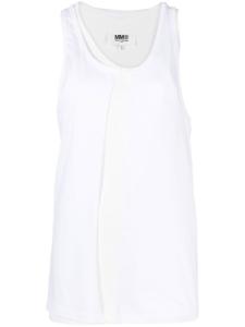 MM6 Maison Margiela топ Spliced асимметричного кроя, белый