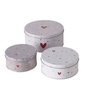 Набор из 3 банок Anella диаметром 14-20 см Boltze Home, серый