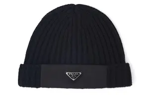 Шапка мужская Prada с логотипом, черный