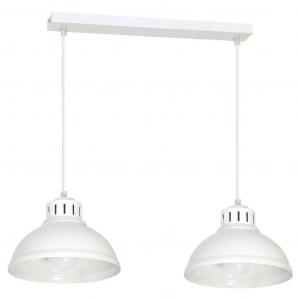 Промышленный подвесной светильник "Свен" белый металл 2-ламповый подвесной светильник гостиная столовая обеденный стол Licht-Erlebnisse