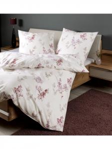 Janine Постельное белье из тонкой фланелевой хлопчатобумажной ткани Davos ягодного цвета