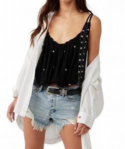 Майка-топ «Дева» черного цвета Free People