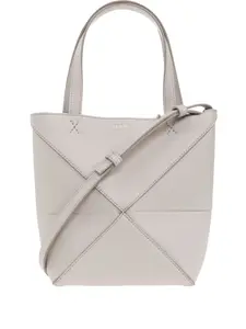 Сумка-тоут из кожи Loewe, серый