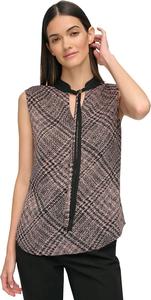 Женская рабочая рубашка с принтом в виде шарфа на шее от Tommy Hilfiger, Black/Quartz Pink