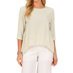 Женская блузка-туника с асимметричным подолом и рукавом 3/4 Inspire Chic, Apricot