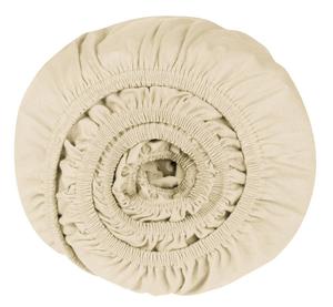 Простыня на резинке Premium Schiesser Flexi, кремово-белый - ширина: 100 см