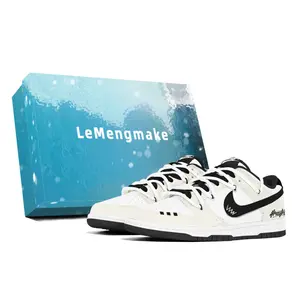 Nike Кроссовки для скейтбординга Dunk, устойчивые к истиранию, белые, унисекс