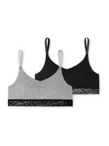 Бюстгальтер-бралетт SCHIESSER, Mottled Grey/Black