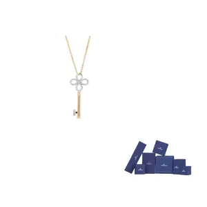 Кристальное ожерелье женское золотое Swarovski, золотой